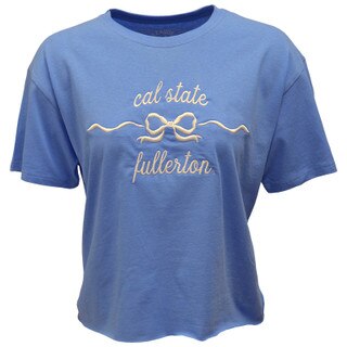 League CSUF Script Bow Crop Top